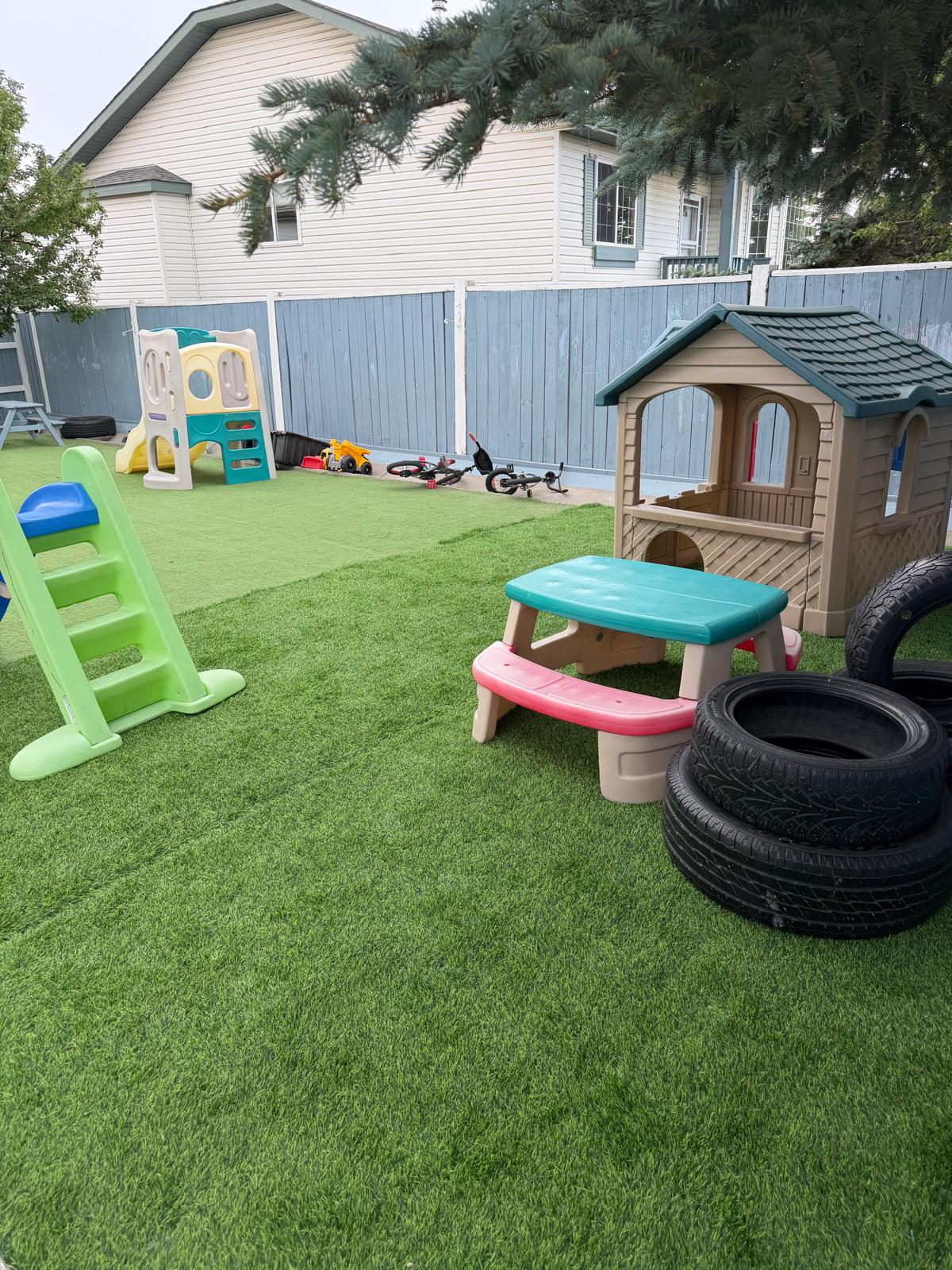 Children in outdoor garden